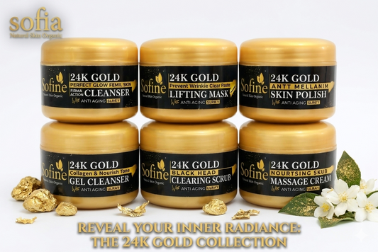 EcoSofine 24K Gold Facial Kit 100g – Instant Golden Glow & Skin Brightening Treatment